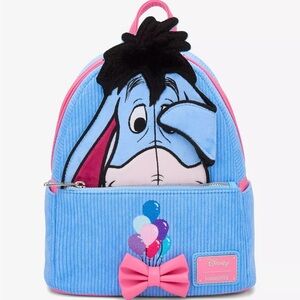 Loungefly Disney Winnie the Pooh Eeyore peeking corduroy Backpack- BoxLunch Ex.